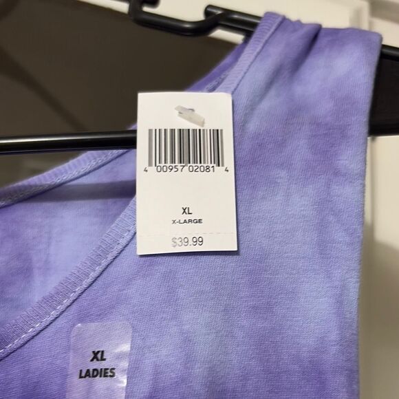 NWT 2pc set Star Wars Purple Tie-Dye Tank Top size XL, Biker Shorts size L - Picture 4 of 8